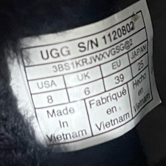 UGG EUC Black Marcella Waterproof Leather Suede Wedge Boot Size 8 - Picture 9 of 10